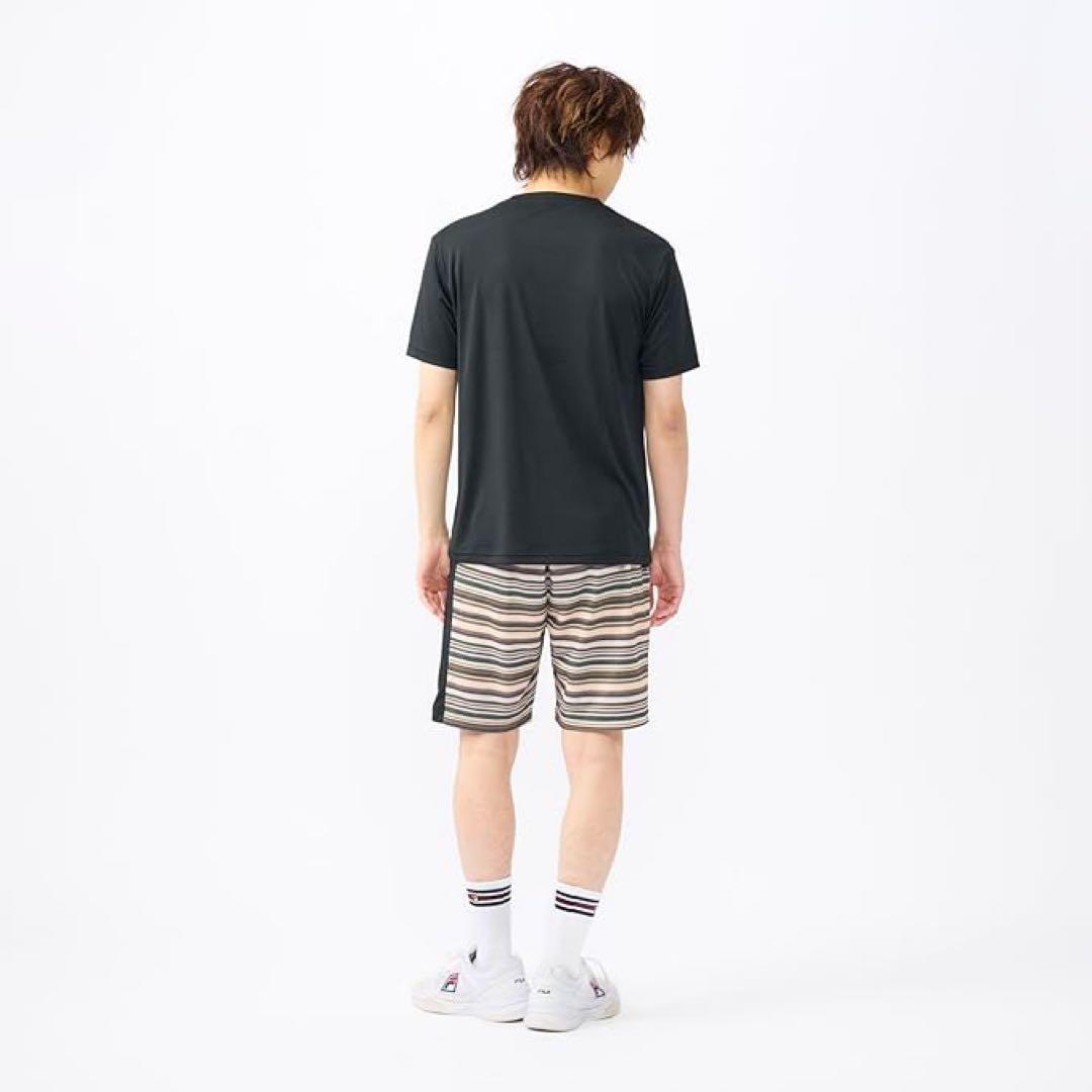 FILA フィラ テニスウェア 半袖Tシャツ VM5622ブラック メンズL新品