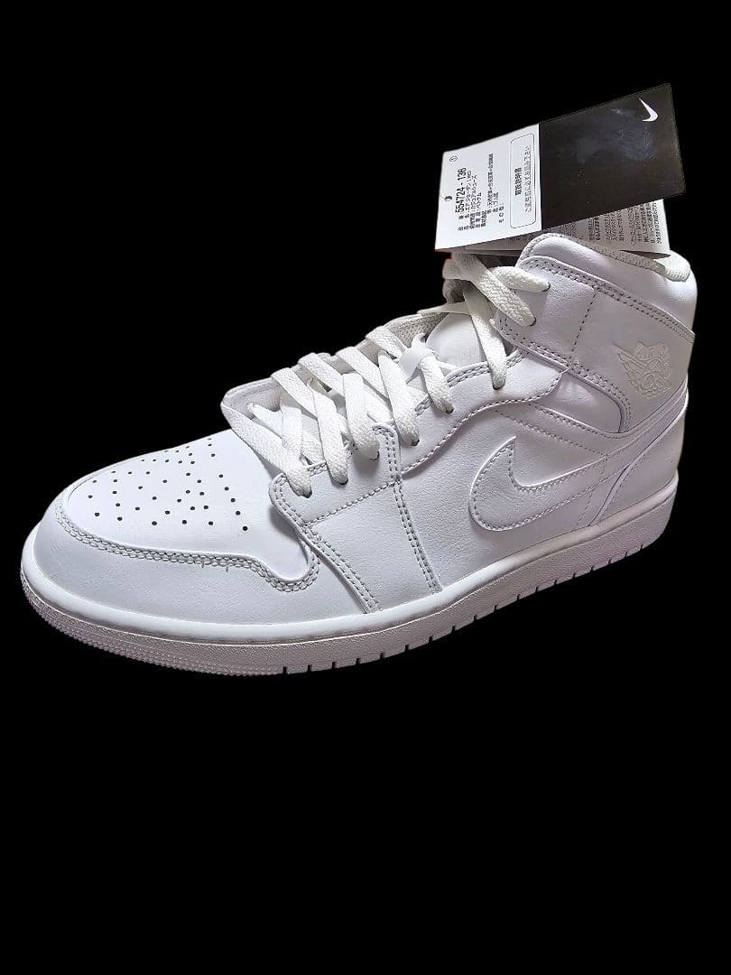 Air Jordan 1 Mid Triple White 29cm　新品