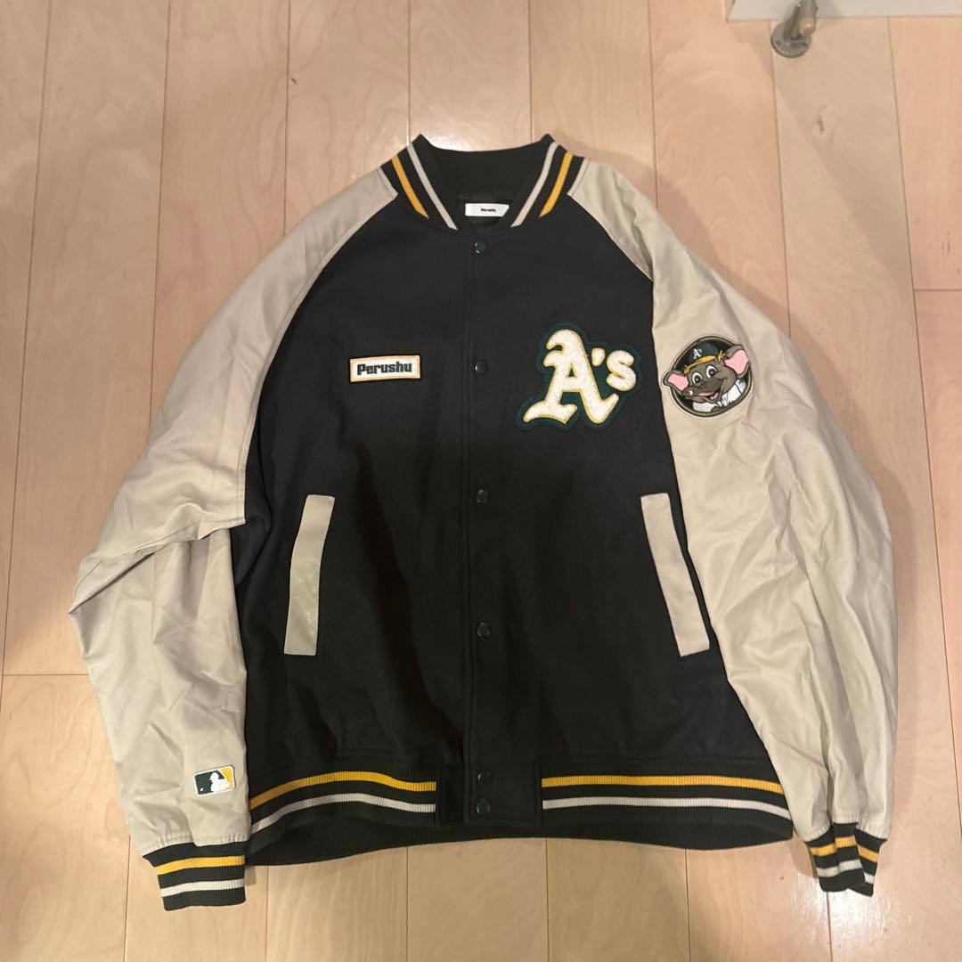 Perushu スタジャン　アスレチックス　MLB