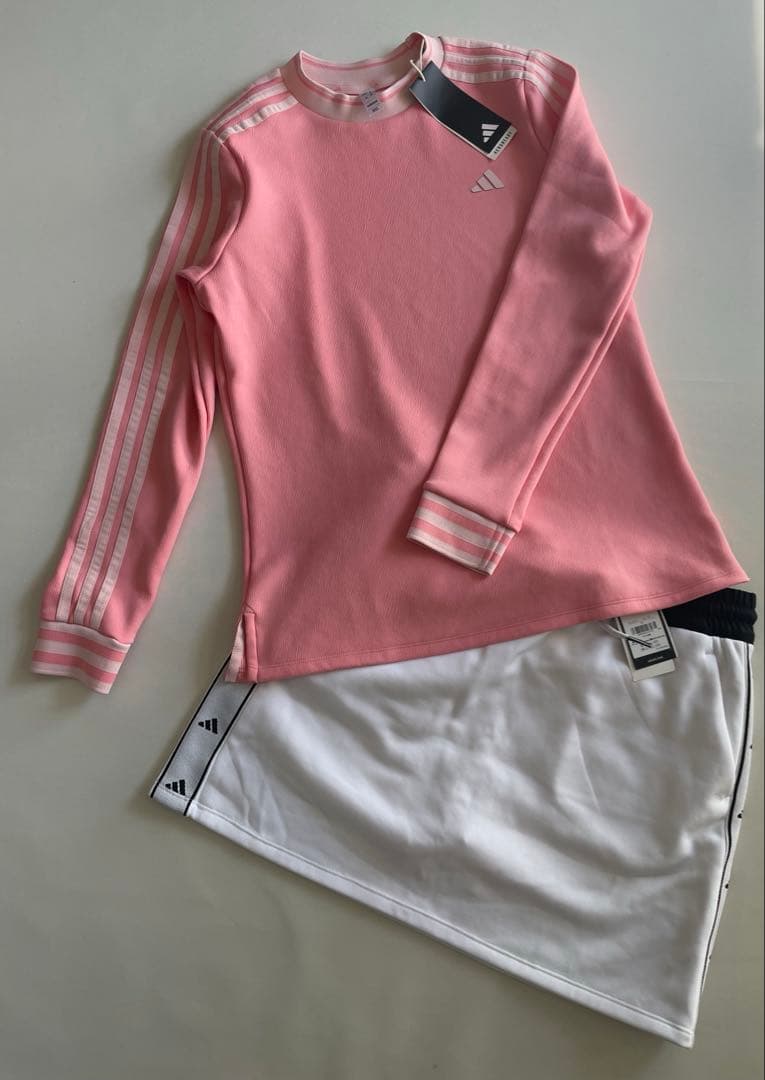 新品タグ付⛳️アディダスゴルフ　長袖＆裏起毛スカートXL