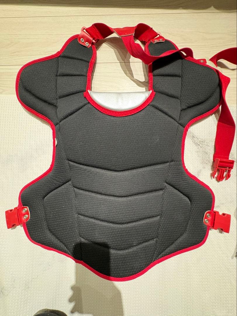 久保田スラッガー キャッチャー用プロテクター 黒赤