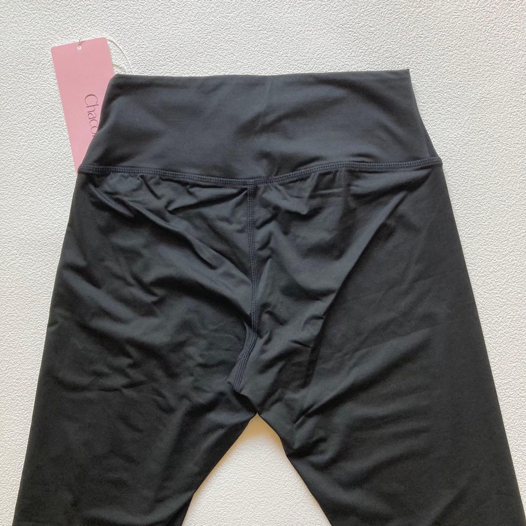 チャコット 裾レース レギンス S パンツ スパッツ ヨガ バレエ ダンス 黒