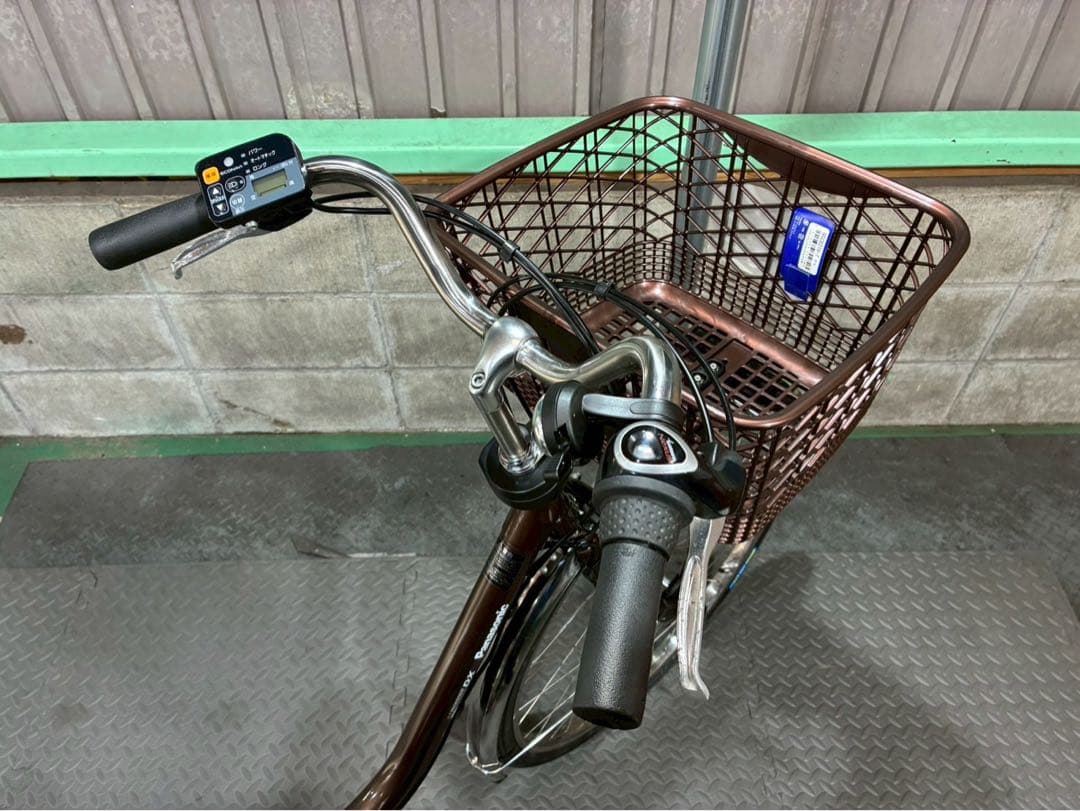 №8757電動自転車パナソニック ビビDX 26インチ ブラウン