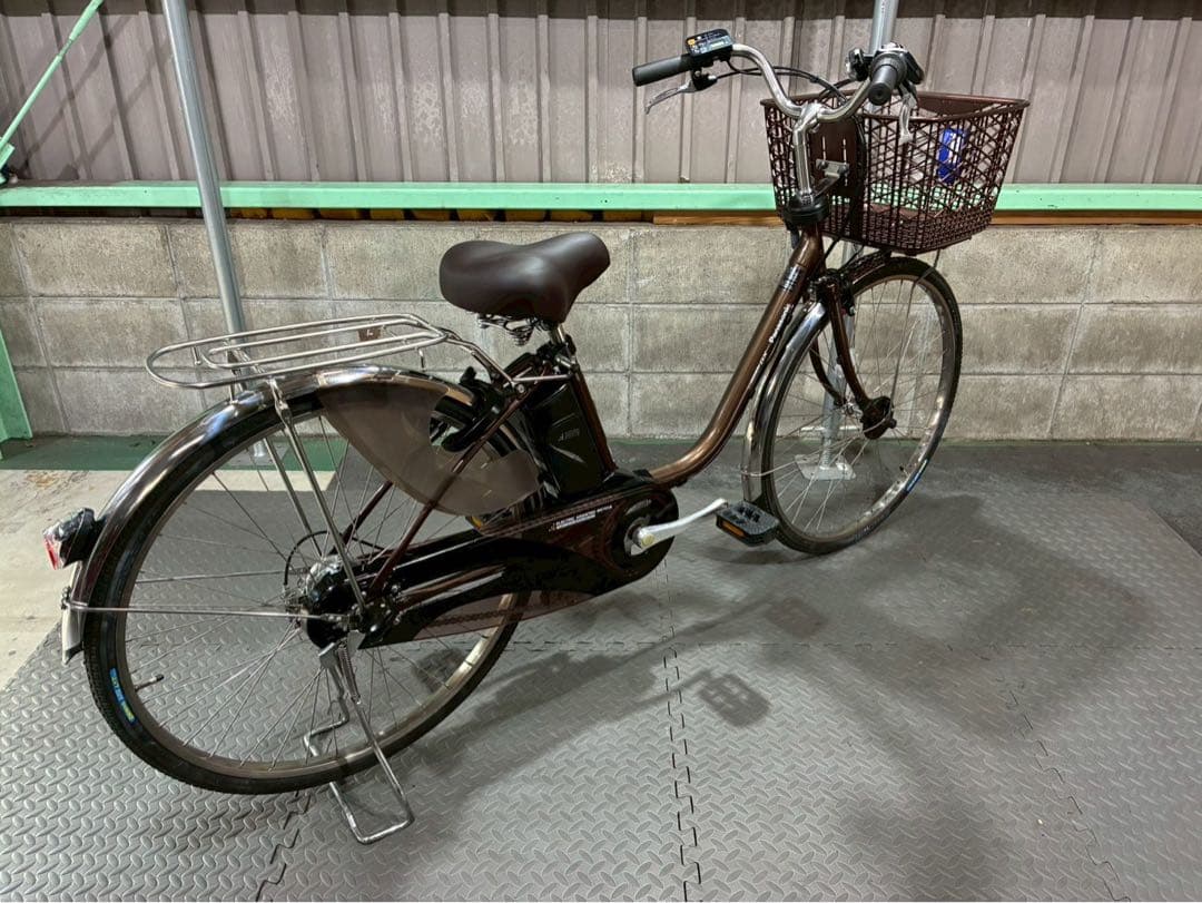 №8757電動自転車パナソニック ビビDX 26インチ ブラウン