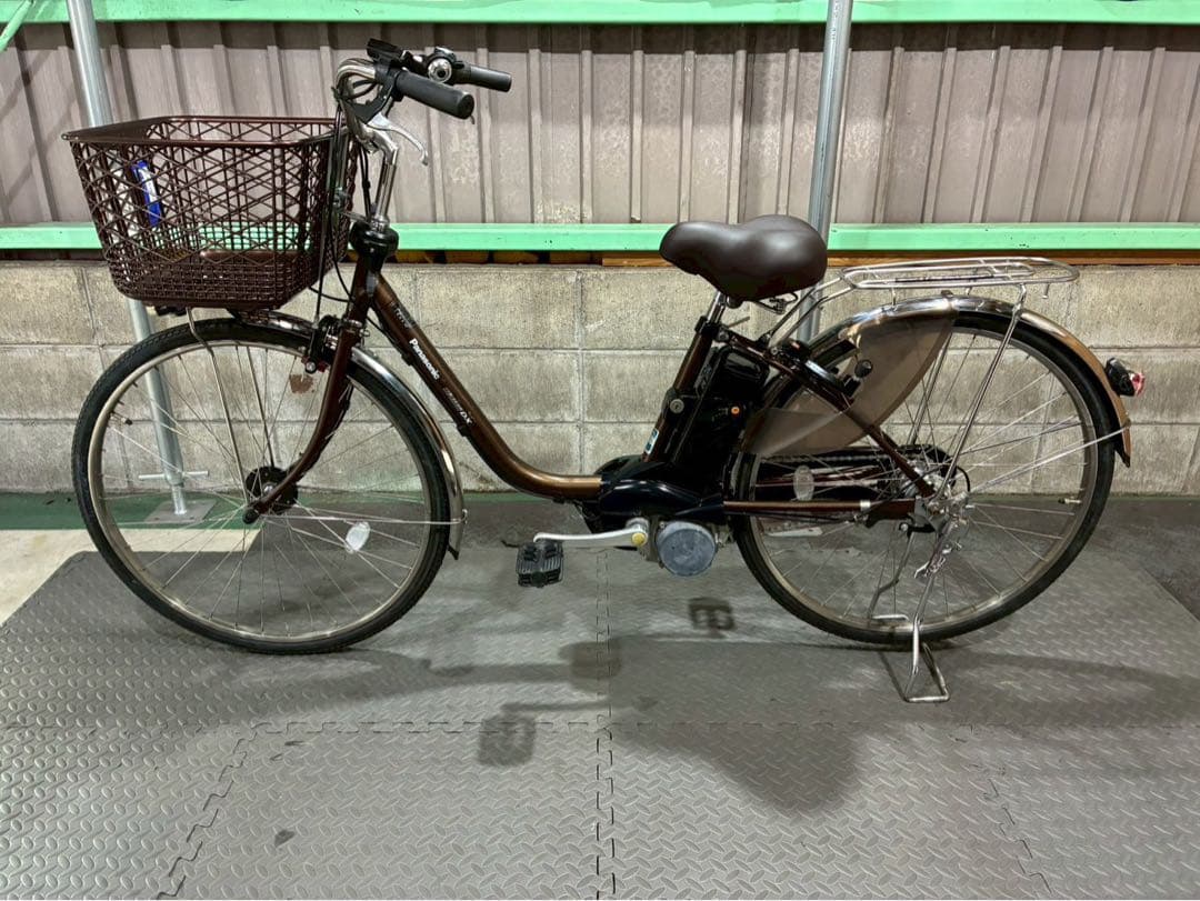 №8757電動自転車パナソニック ビビDX 26インチ ブラウン