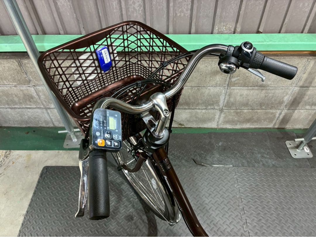 №8757電動自転車パナソニック ビビDX 26インチ ブラウン