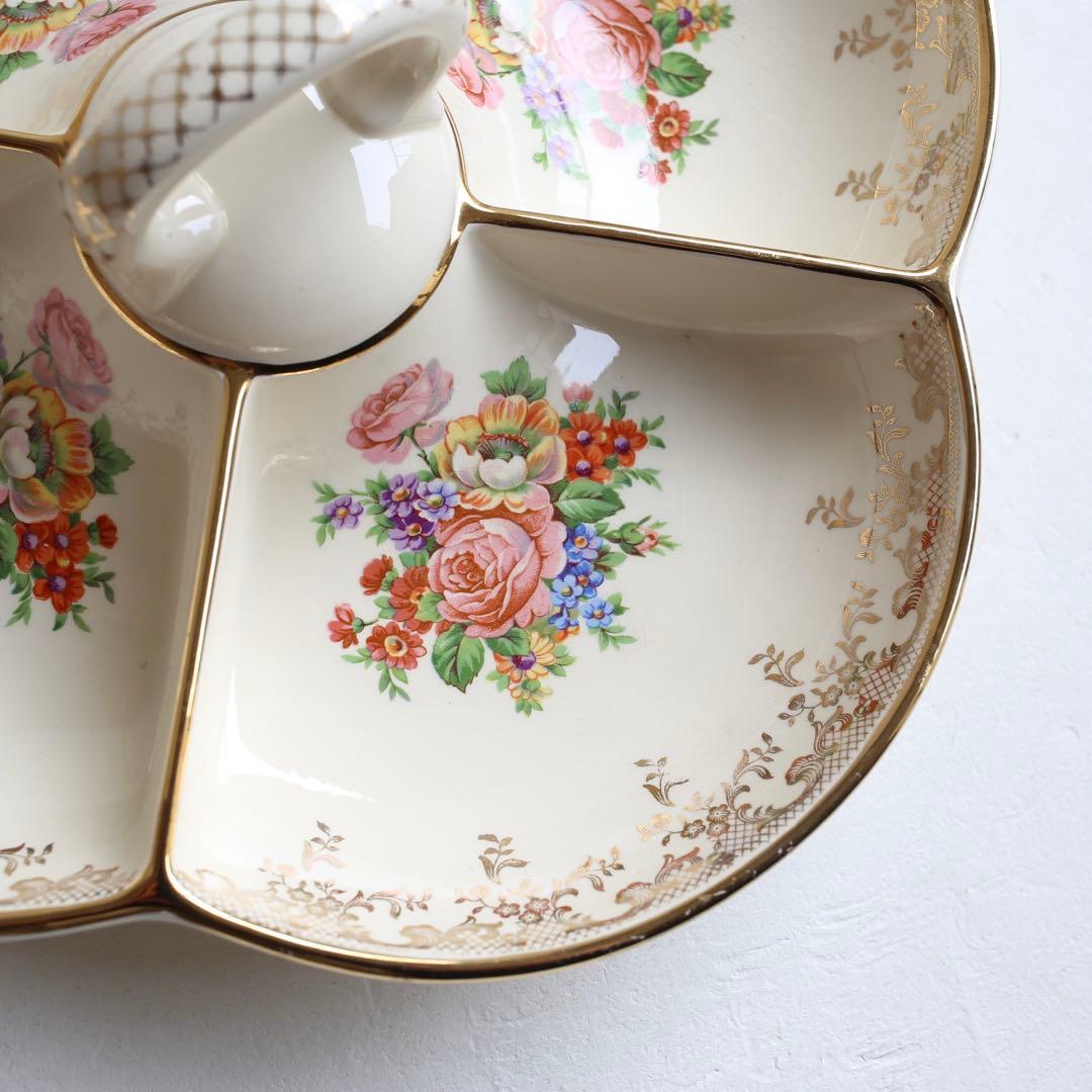 希少　フランス アンティーク Villeroy&Boch 持ち手付き 仕切り皿