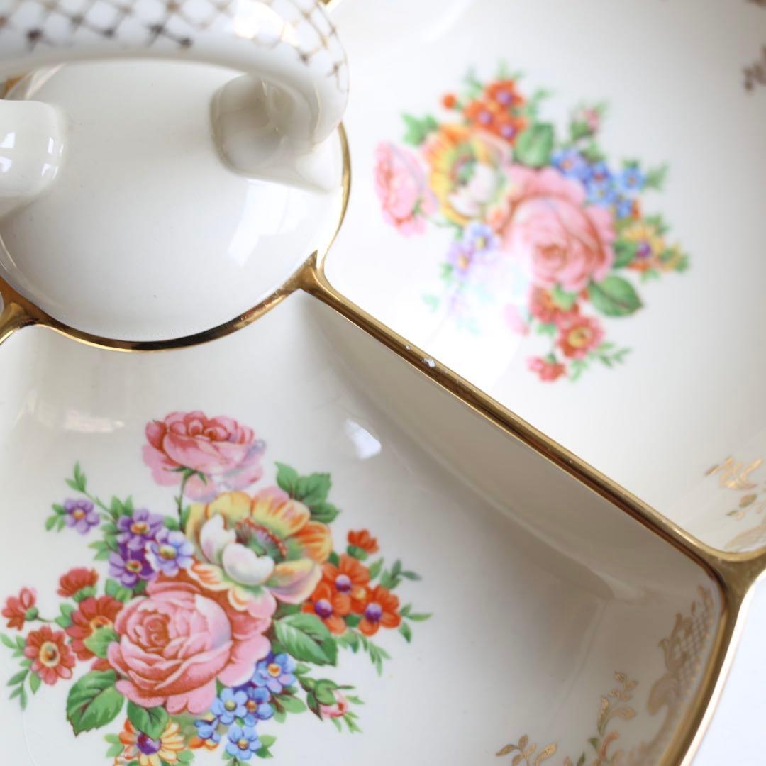 希少　フランス アンティーク Villeroy&Boch 持ち手付き 仕切り皿