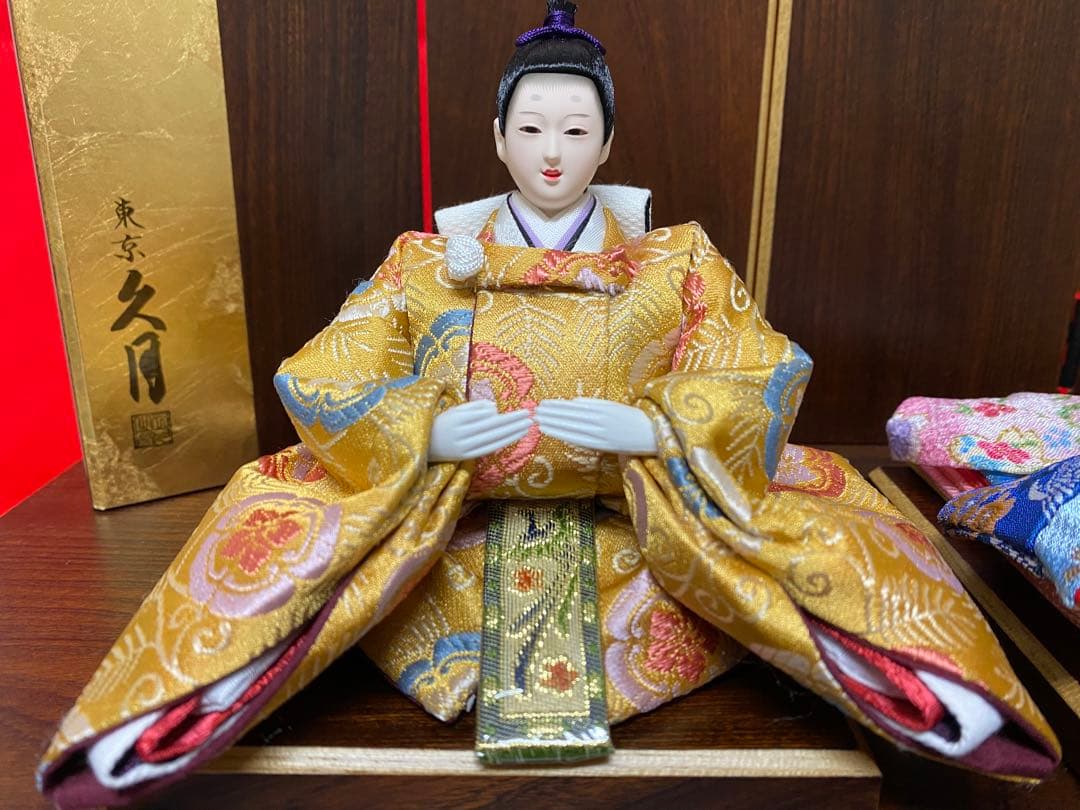 東京久月　雛人形　親王飾り収納セット・サイズ間口約４５×奥行約３０×高さ約４２㎝