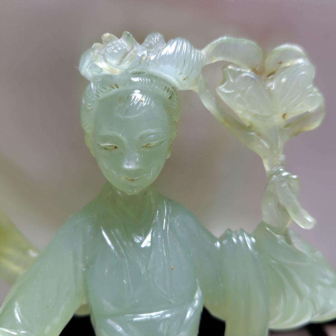 翡翠 天女像 置物