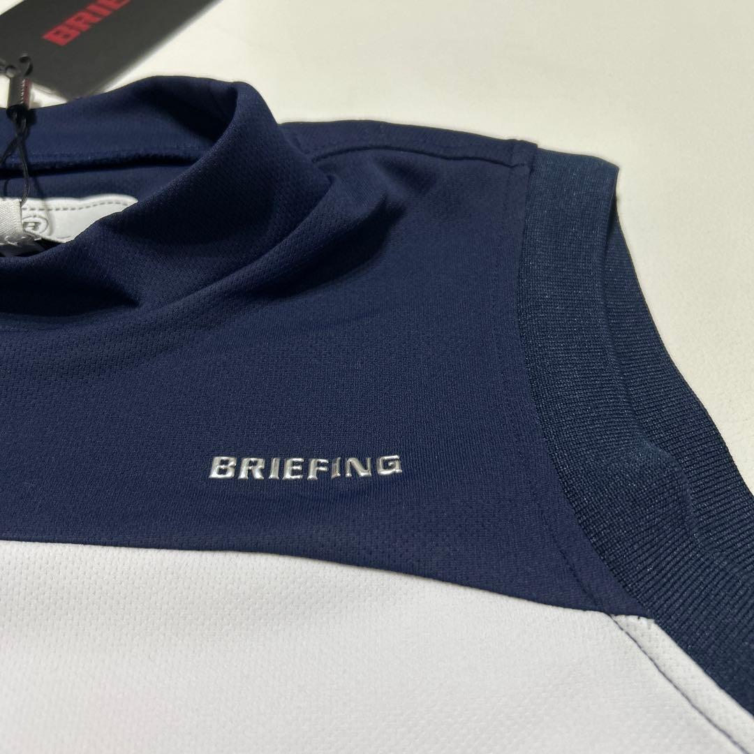 ブリーフィング BRIEFING バイカラー モックネックノースリーブ【新品】