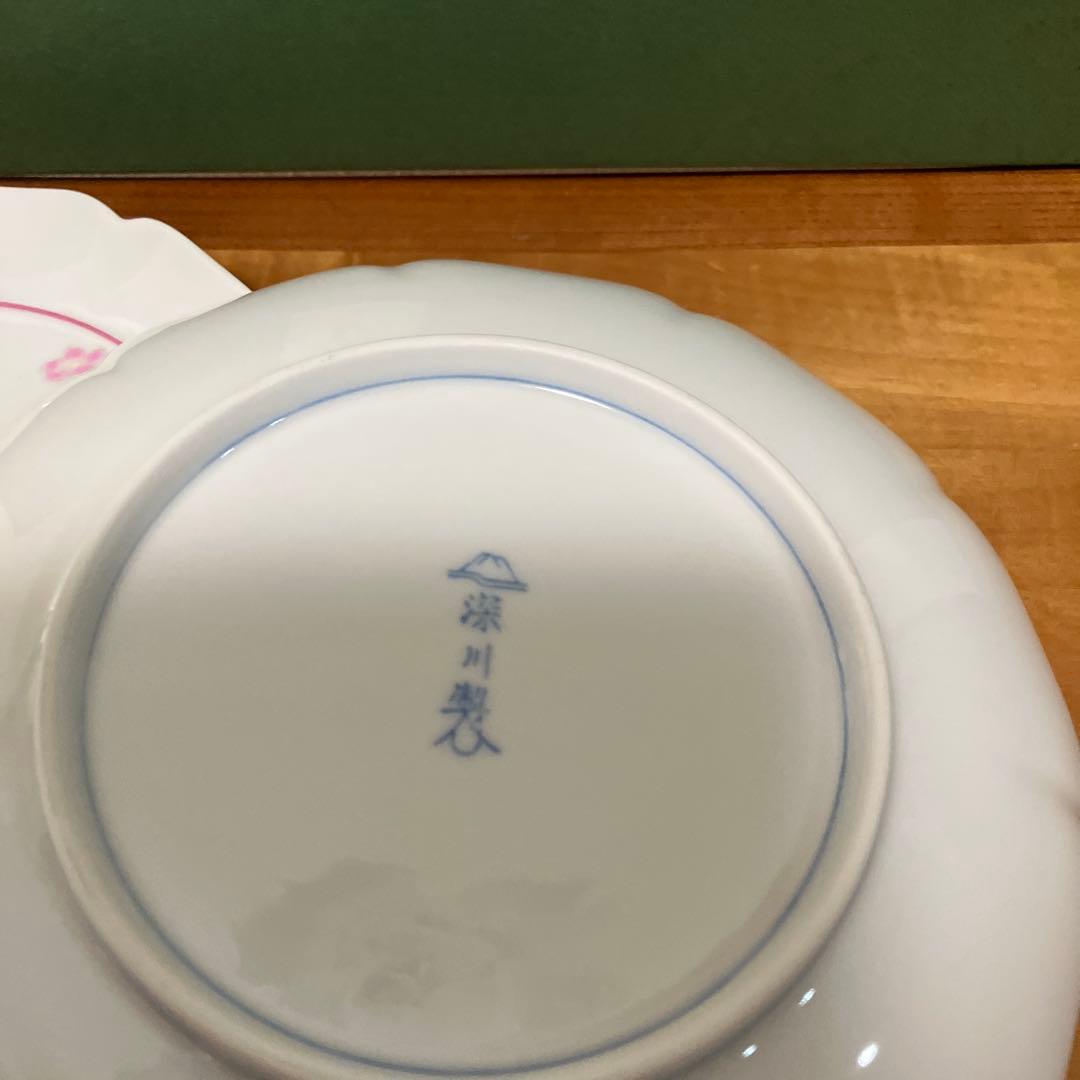 深川製磁　和皿揃い　5枚　夫婦雛　お雛様　たち雛
