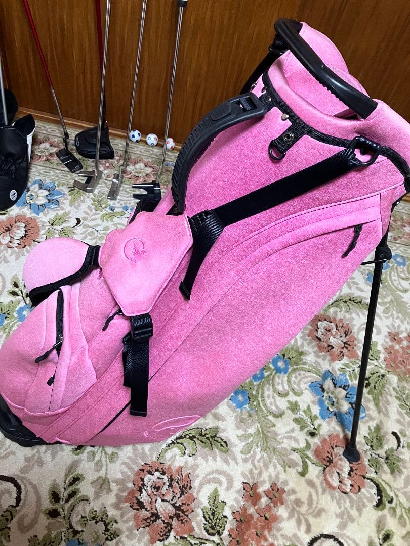 ホンマセット　ピンク スタンド式 キャディバッグ　カートバッグ　アイアンカバー