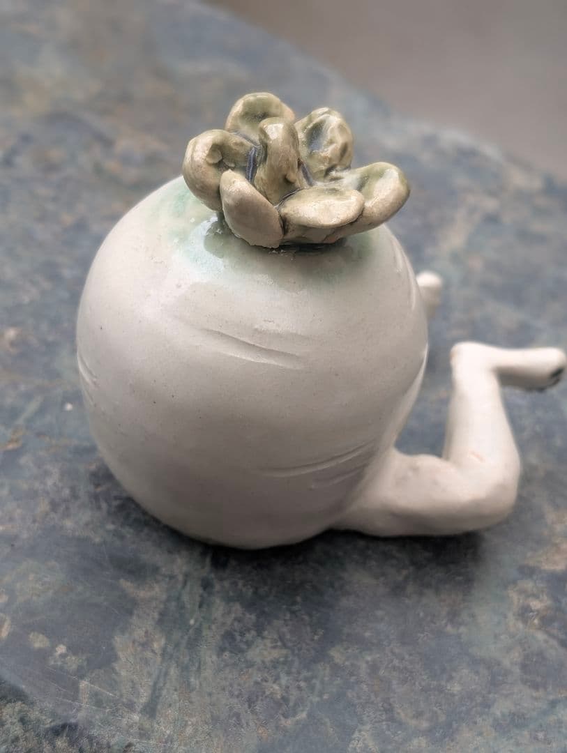 大根さん 一点物 ハンドメイド陶器オブジェ 不思議アート 置物 個性派インテリア