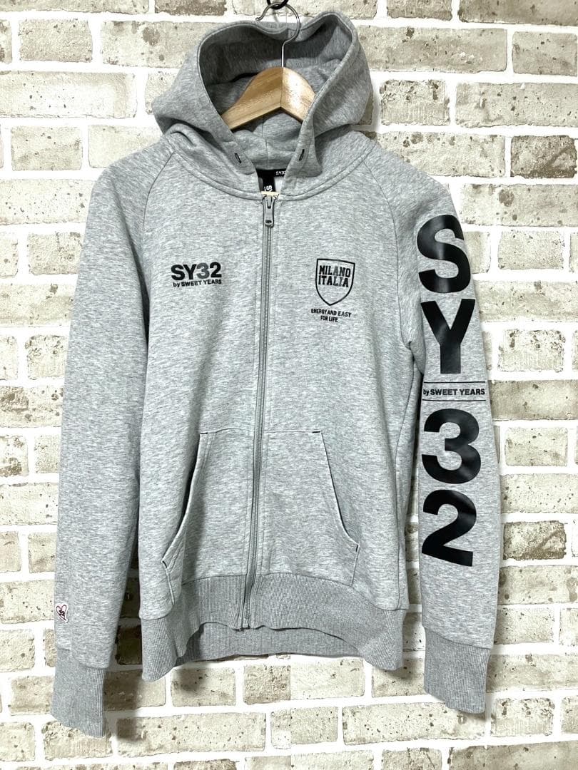 【早い者勝ち✨】SY32 メンズ フルジップパーカー S グレー系