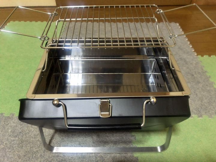 アタッシュケース型　BBQグリル　1～2人用のサイズ　バーベキューグリル