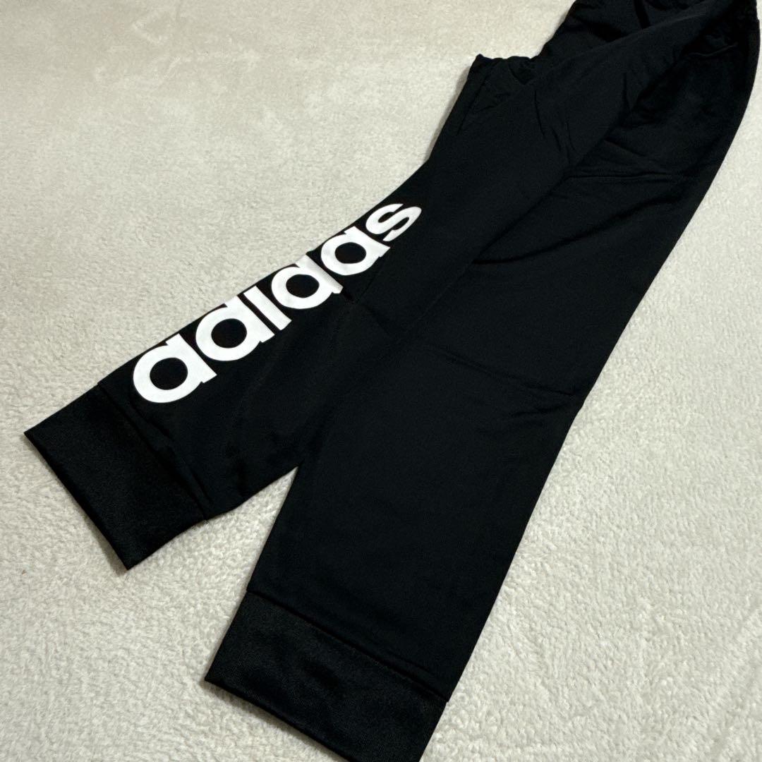 新品adidasメンズパンツロゴ　ジャージ上下セット黒Mサイズ長袖スポーツウェア