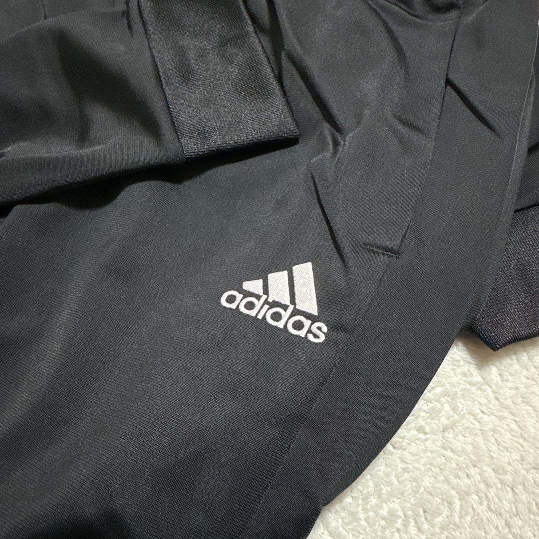 新品adidasメンズパンツロゴ　ジャージ上下セット黒Mサイズ長袖スポーツウェア