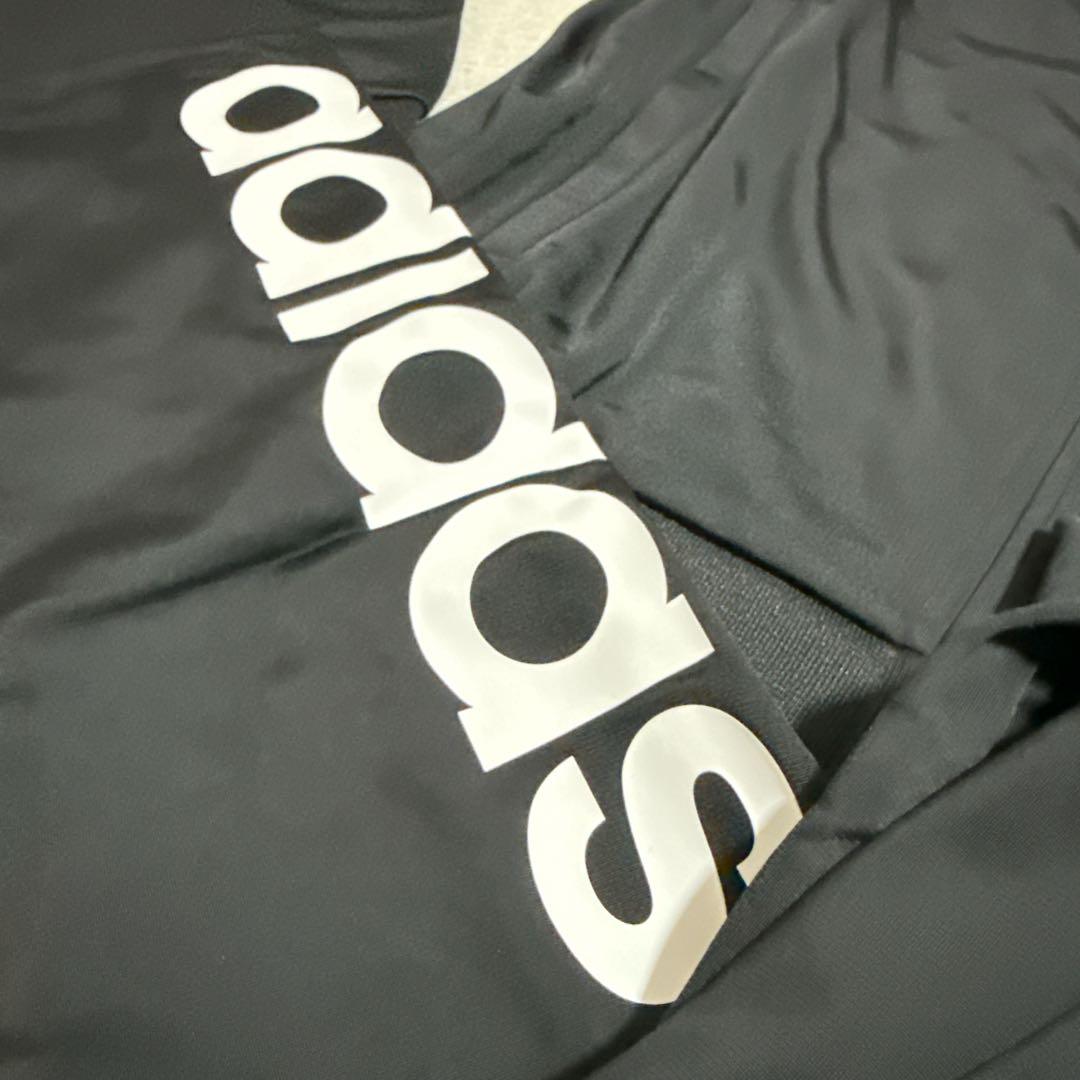 新品adidasメンズパンツロゴ　ジャージ上下セット黒Mサイズ長袖スポーツウェア