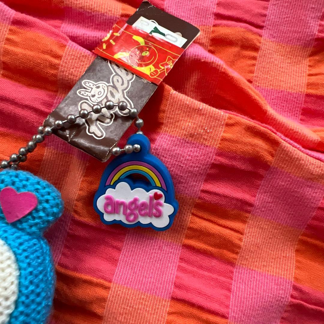 【平成レトロ】新品未開封　あみぐるみストラップ　ナカムラくん　エンジェルブルー