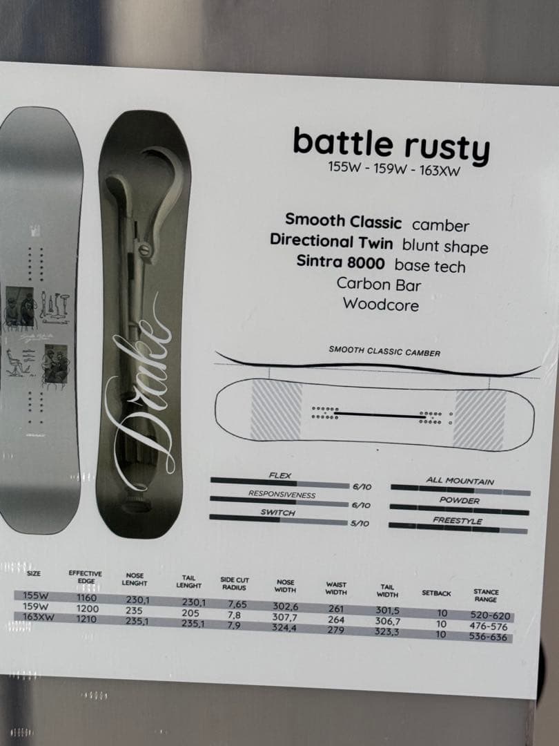 Drake BATTLE RUSTY 155 WIDE スノーボード