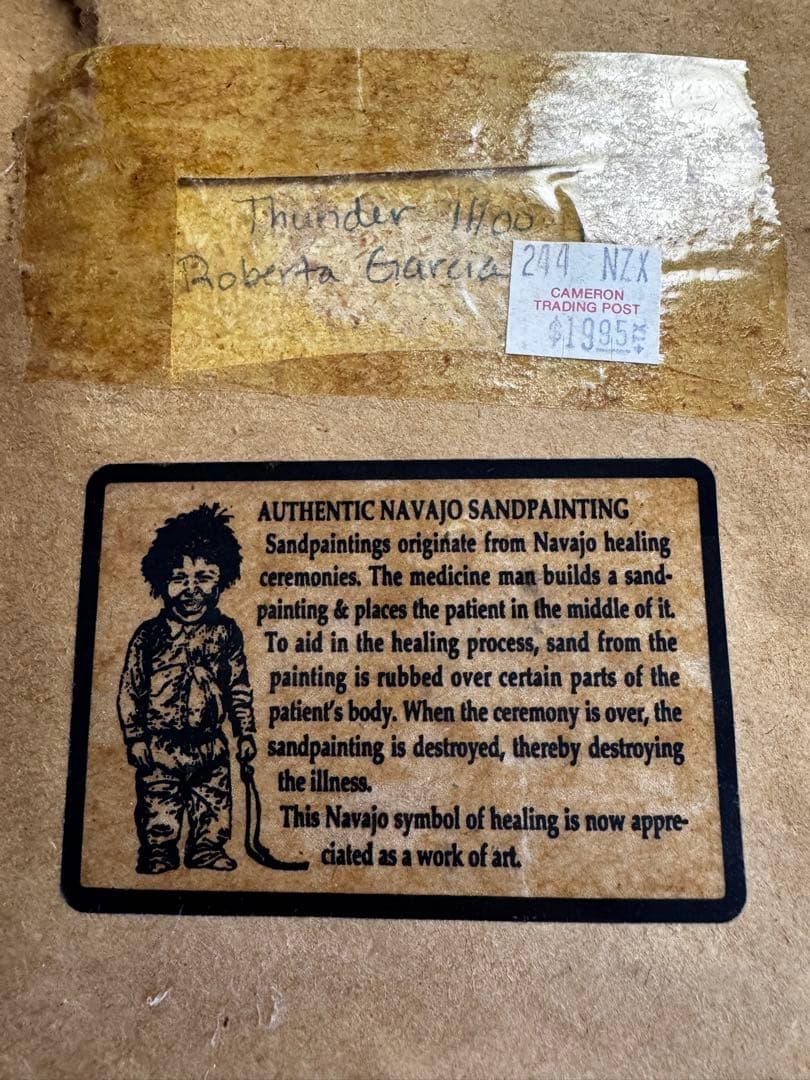 ★NAVAJO SANDPAINTING VINTAGE ART ナバホ族 砂絵