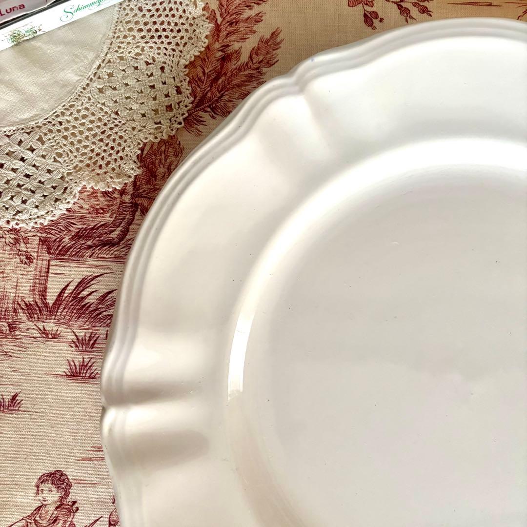 お値下げ♡美品˚✧₊フランスアンティーク˚✧ サルグミンヌの花リムꕤ︎︎大皿❁⃘˚✧⁎