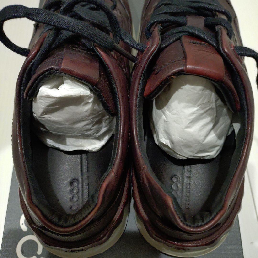 ECCO メンズ　ダークブラウン レザー シューズ