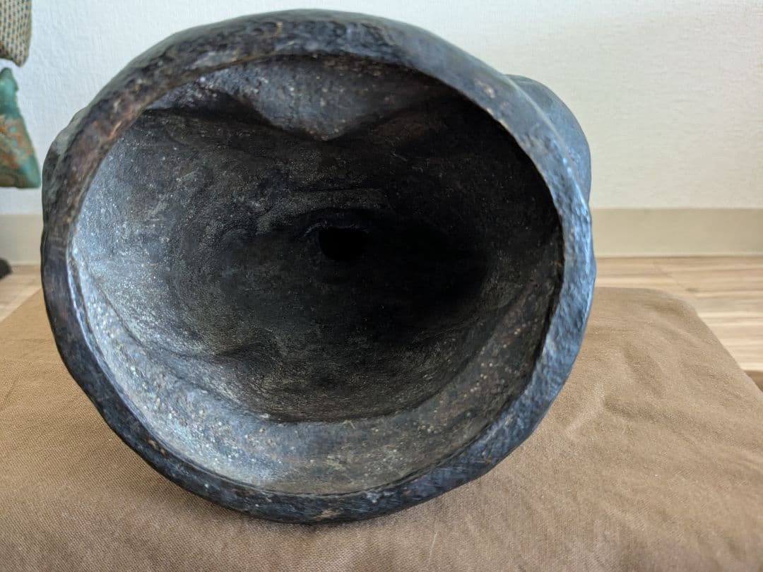 寿政作銅製人物坐像、共箱付き、時代物貴重