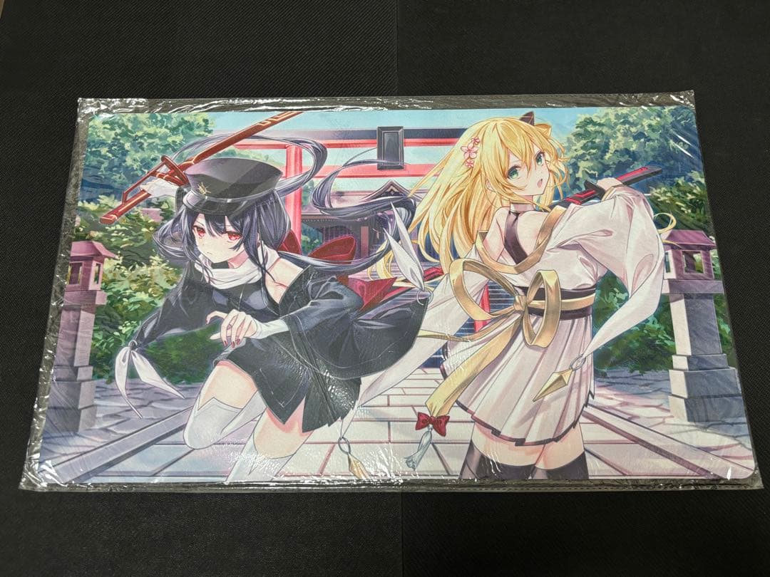 遊戯王 閃刀姫 レイ ロゼ スリーブ プレイマット 巫女 ミッドナイトブルー