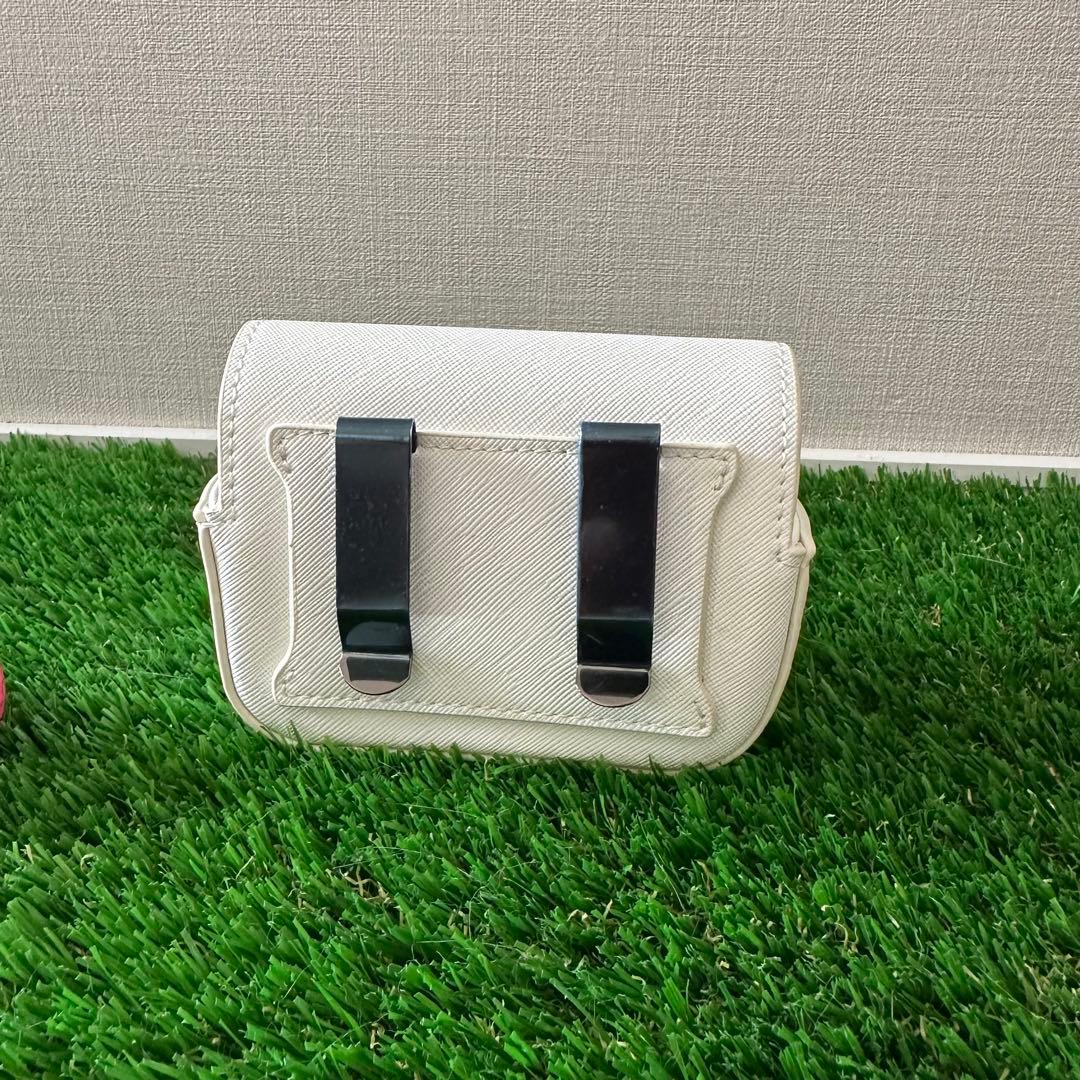 【新品未使用】マルボンゴルフ ラウンドポーチ白