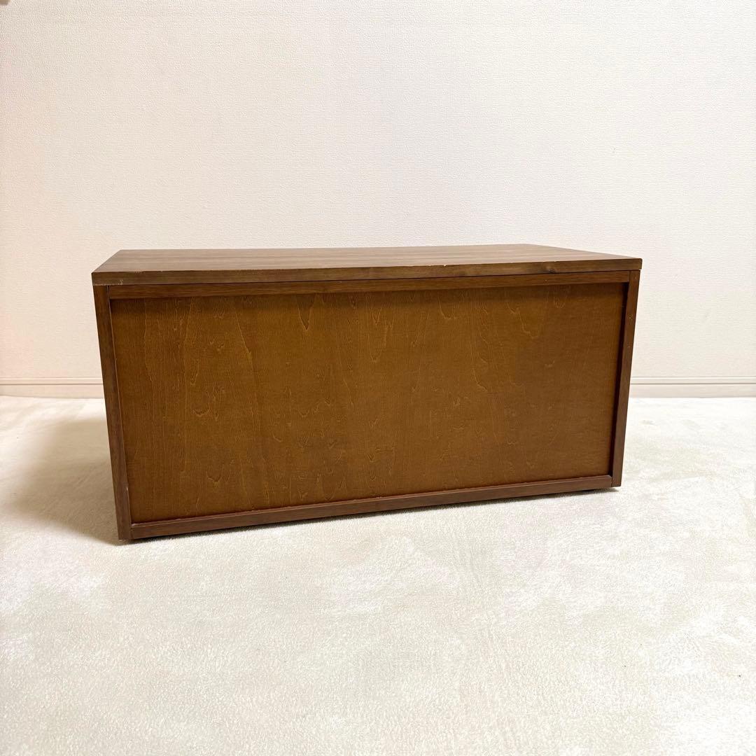 【廃盤品】無印良品　無垢　バーチ材 チェスト 2段 木製　ブラウン　北欧
