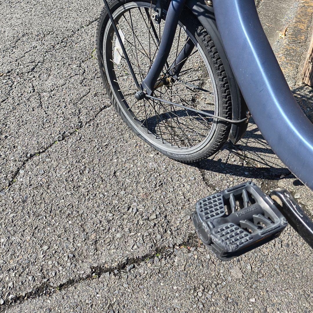 電動アシスト自転車 シティタイプ ブルー 前バスケット付き