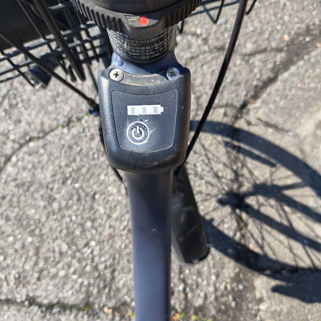 電動アシスト自転車 シティタイプ ブルー 前バスケット付き