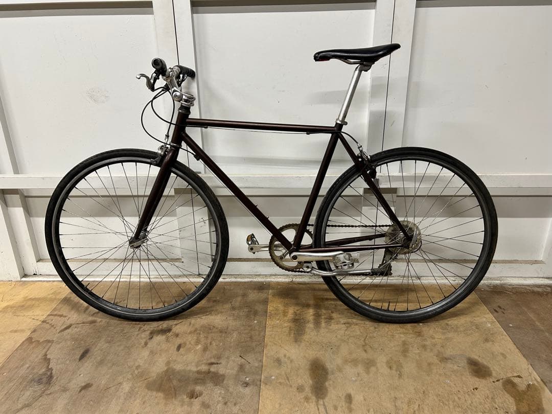 クロスバイク ダークブラウン SHIMANO 8段変速