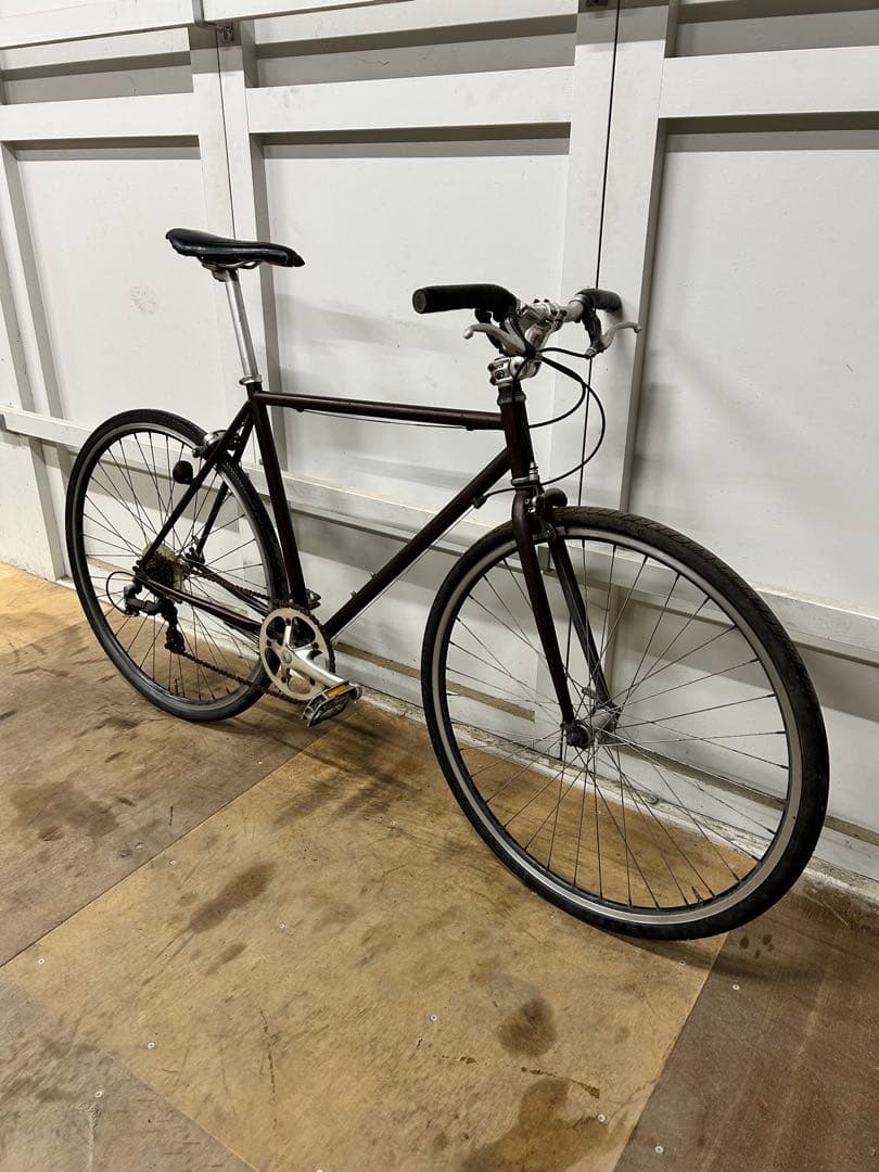 クロスバイク ダークブラウン SHIMANO 8段変速