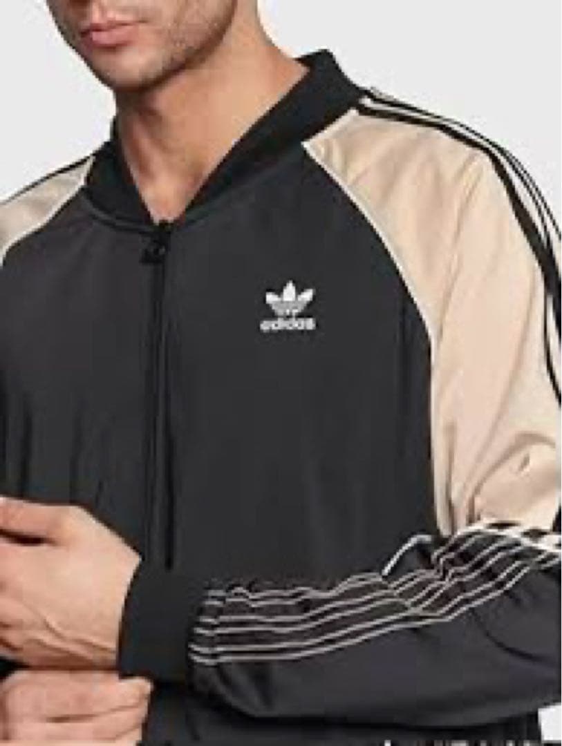 adidas ジャージ上下セット ブラック/ベージュ