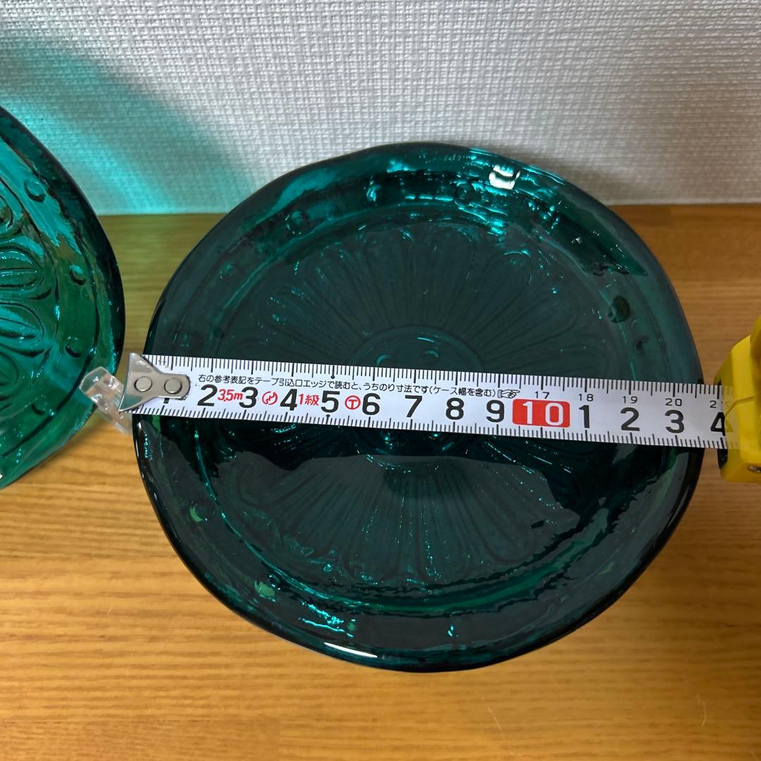 河上恭一郎　ガラス皿　蓮華文　5枚セット　作家物