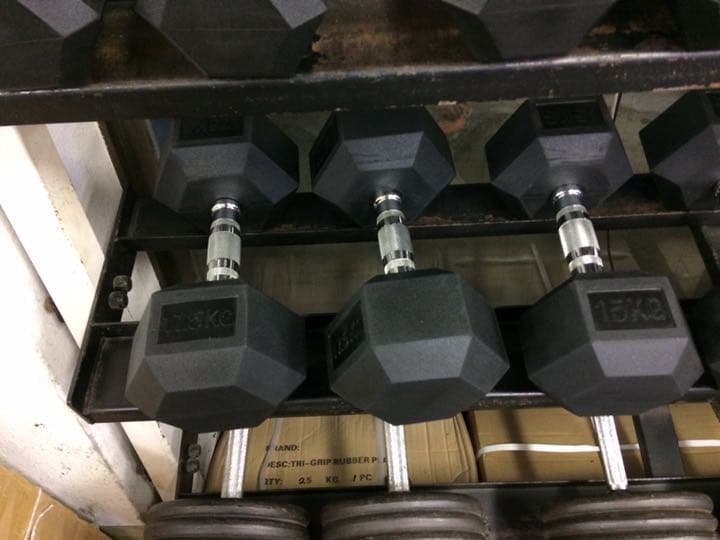 ラバーヘックスダンベル  27.5kg ２個