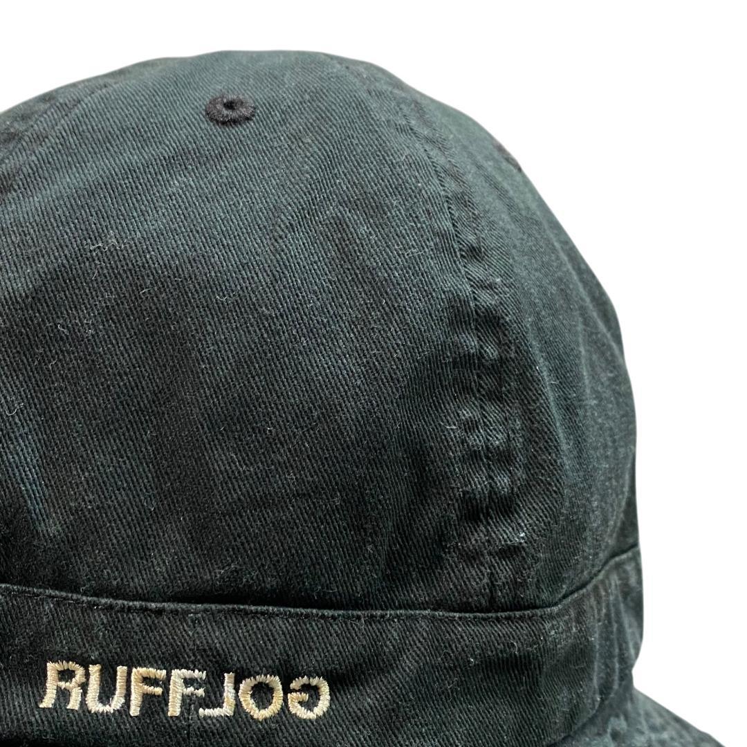 RUFFLOG ラフロッグ バケットハット S/M ブラック ロゴ柄 ゴルフ