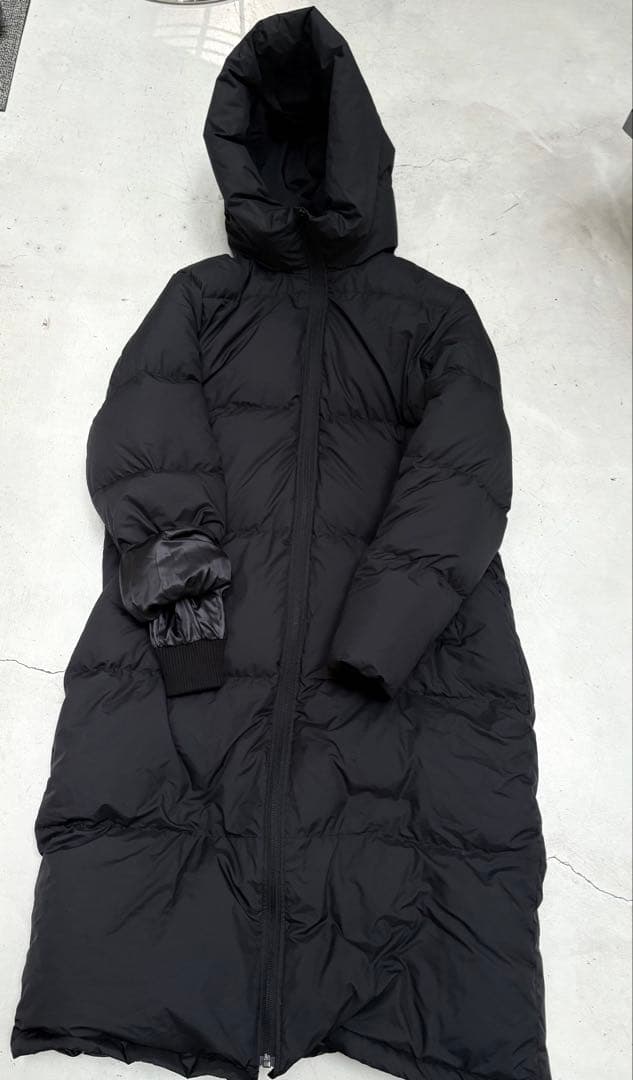 無印良品　ロング　フード　ダウンコート　ブラック　Mサイズ 美品