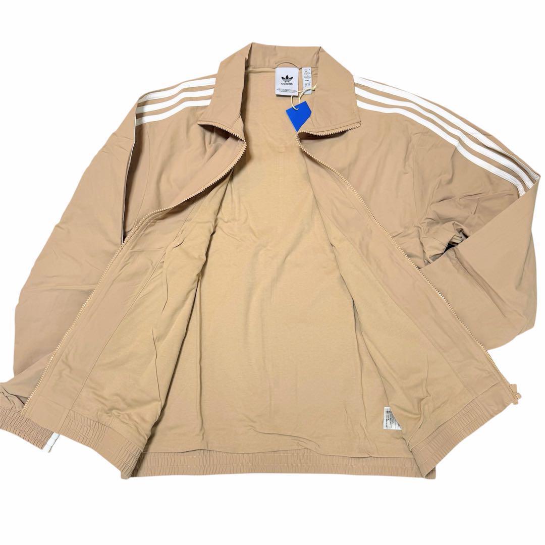 【軽く羽織れる万能アウター】adidas ナイロンジャケット ベージュ 2XL