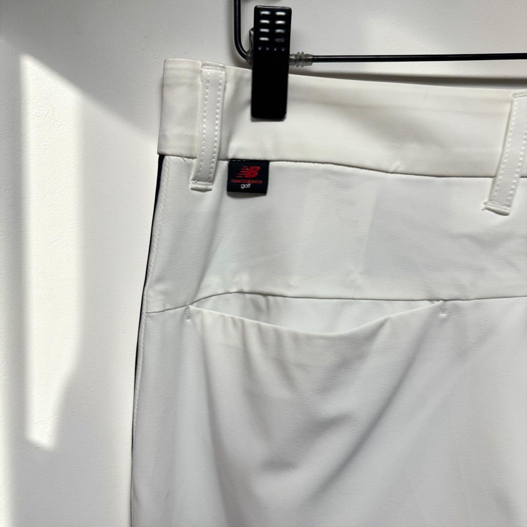 ニューバランス ゴルフ パンツ L 白 ストレッチ ロゴ レディース 美品