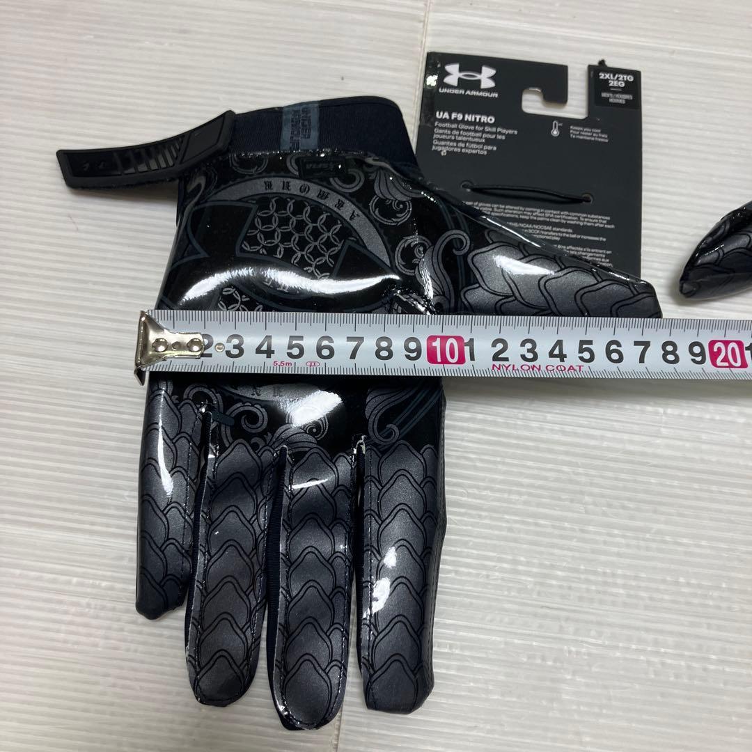 送料無料 新品 underarmour F9 NITROアメフト グローブ2XL