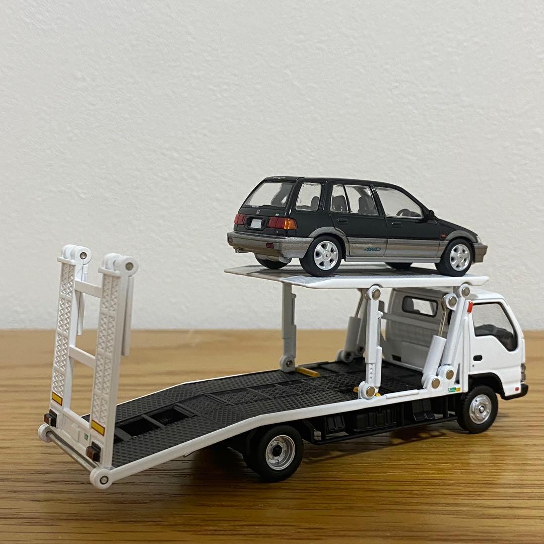 【本日限定】トミカ TLV エルフ 花見台 2台積み 積載車 シビックシャトル