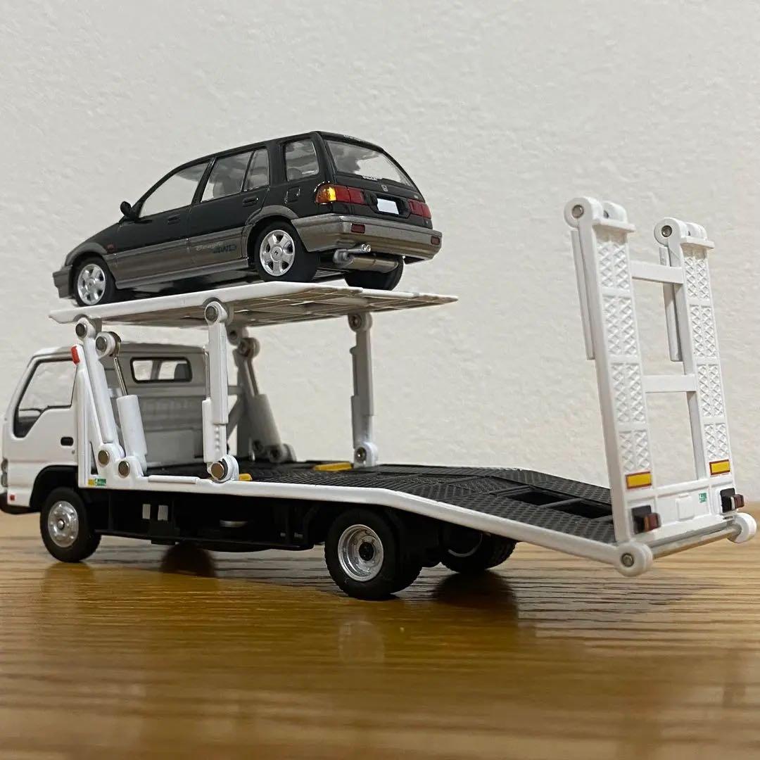 【本日限定】トミカ TLV エルフ 花見台 2台積み 積載車 シビックシャトル