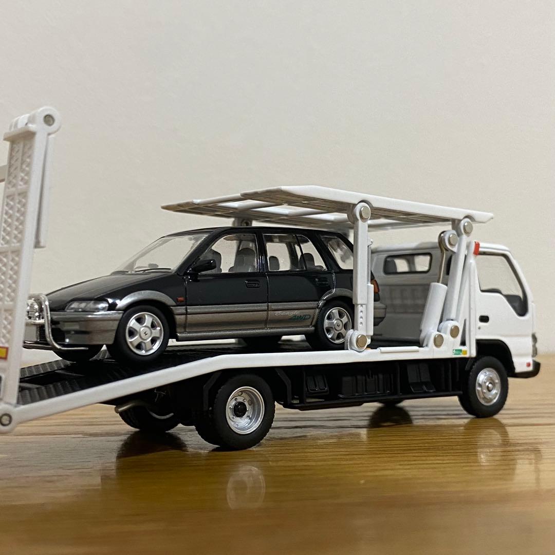 【本日限定】トミカ TLV エルフ 花見台 2台積み 積載車 シビックシャトル
