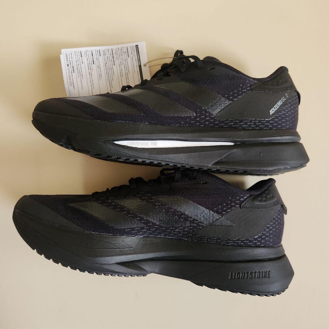 新品タグ付き アディゼロ SL2 ランニング コアブラックadidas
