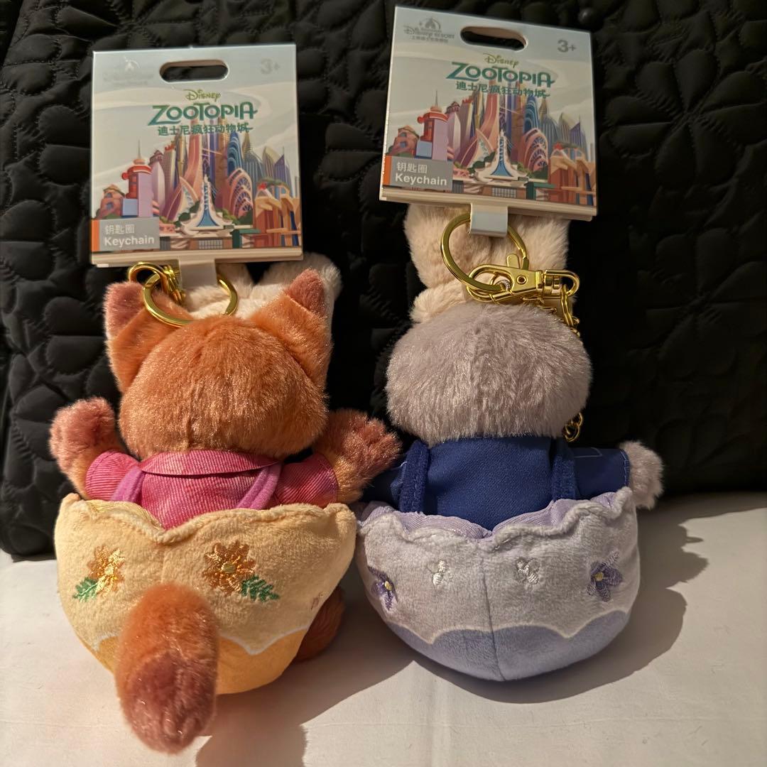上海ディズニー イースター　ズートピア　ニック&ジュディぬいぐるみキーチェーン
