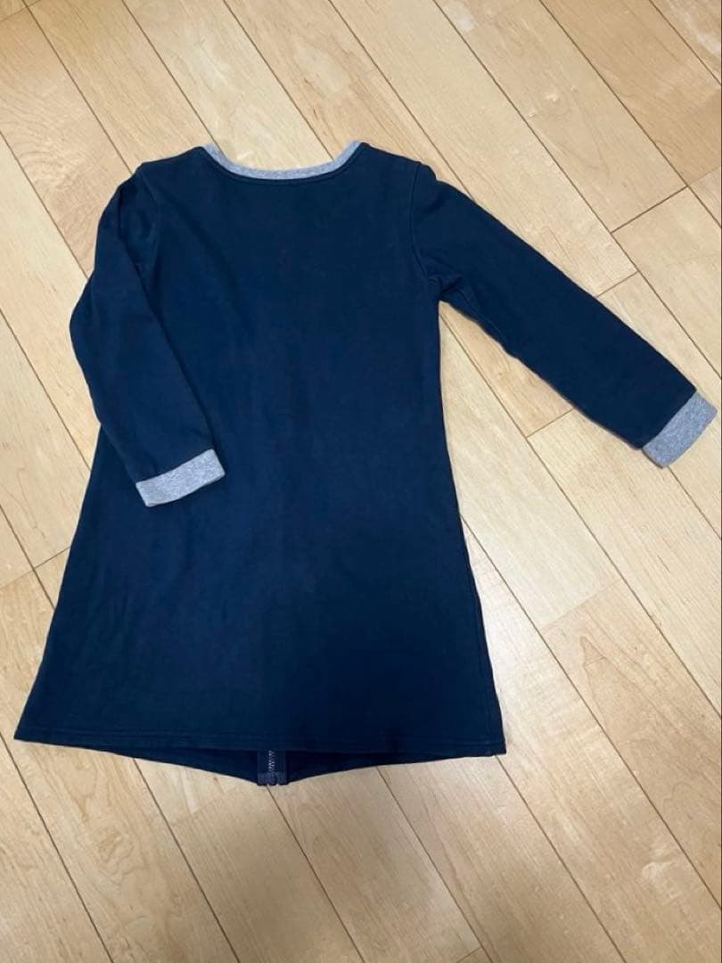【Chacott】チャコット ジップアップワンピース　130 紺色